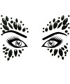 Uniflying Dark Cosmic Storm Face Jewels Accessories