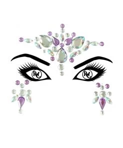 Uniflying Accessories Purple Magic Rhinestone Rave Face Jewel