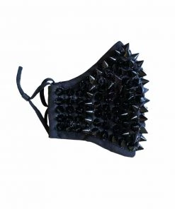 Neva Nude Black Wrath Stud Face Mask With Filter Pocket