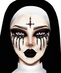 Leg Avenue Accessories Possessed Nun Adhesive Face Jewels Sticker