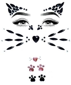 Leg Avenue Meow Kitty Bunny Adhesive Face Jewels Sticker Womens