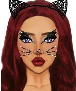 Leg Avenue Meow Kitty Bunny Adhesive Face Jewels Sticker Womens 7 Leg Avenue Meow Kitty Bunny Adhesive Face Jewels Sticker Womens