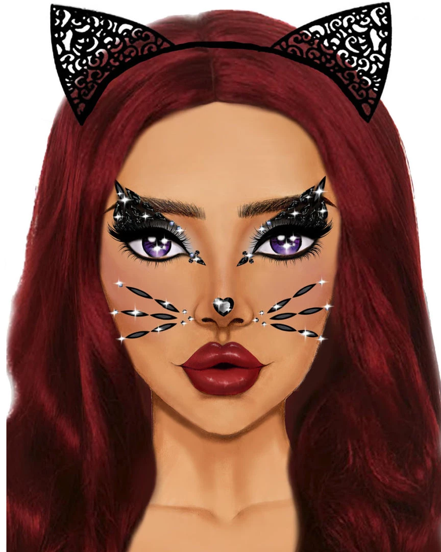 Leg Avenue Meow Kitty Bunny Adhesive Face Jewels Sticker Womens 4 Leg Avenue Meow Kitty Bunny Adhesive Face Jewels Sticker Womens