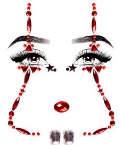 Leg Avenue Accessories Red With Envy Clown Adhesive Face Jewels Sticker