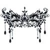 Leg Avenue Diamond Masquerade Adhesive Face Jewels Sticker - Black Accessories