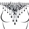 Leg Avenue Accessories Diamond Masquerade Adhesive Choker Body Jewel Sticker - Black
