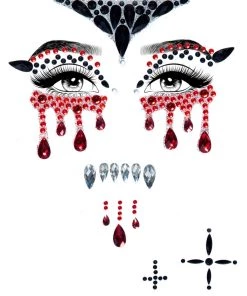 Leg Avenue Womens Vampire Blood Adhesive Face Jewels Sticker