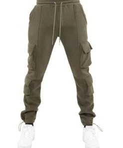 EPTM Basics Khaki Brown Fleece Cargo Pants Pants X Joggers
