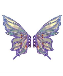 Neva Nude Feyre Dark Purple Glitter Fairy Original Wingz Pair Shoe Attachment
