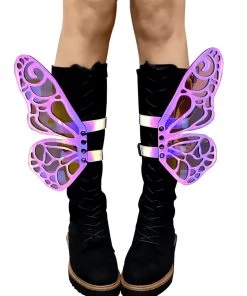 Neva Nude Reflective Butterfly Original Wingz Pair Shoe Attachment Accessories