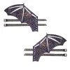Neva Nude Reflective Glitter Bat Original Wingz Pair Shoe Attachment Accessories