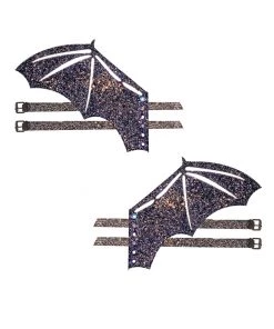 Neva Nude Reflective Glitter Bat Original Wingz Pair Shoe Attachment Accessories
