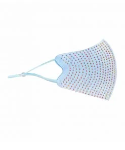 Neva Nude Sky Baby Blue Crystal Face Mask With Adjustable Loops Womens