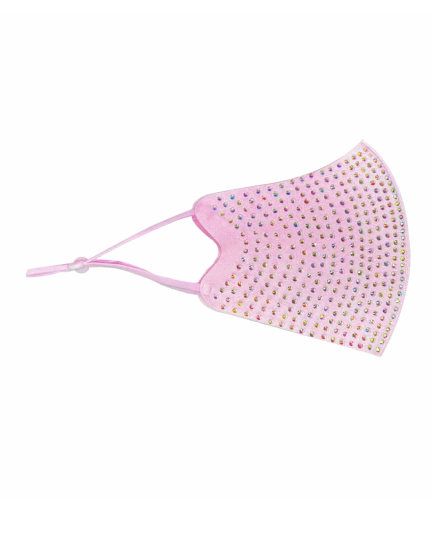 Neva Nude Pastel Pink Crystal Face Mask With Adjustable Loops 2 Neva Nude Pastel Pink Crystal Face Mask With Adjustable Loops