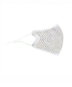 Neva Nude White Crystal Face Mask With Adjustable Loops Womens