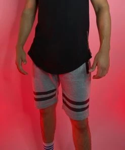 Phillip Marciano LLC Mens Men's Striped Reflective Jock Long Shorts