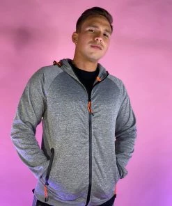 Phillip Marciano LLC Mens Men's Reflective Neon Zipper Sports Jacket