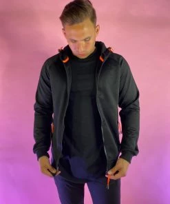 Phillip Marciano LLC Mens Men's Reflective Neon Zipper Sports Jacket