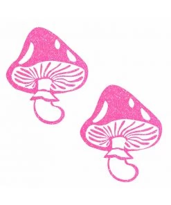 Neva Nude Neon UV Pink Glitter Toadstool Pasties