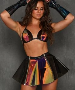 J. Valentine Cyber Prom PVC Vinyl Bra Top New