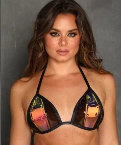 J. Valentine Cyber Prom PVC Vinyl Bra Top New