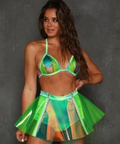 J. Valentine Cyber Prom PVC Vinyl Bra Top New