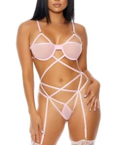 Forplay 1pc Bound By Pink Romance Teddy
