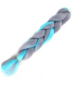 AE 24" Grey And Turquoise Braiding Hair Extensions Womens