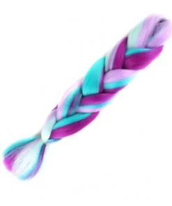 AE Womens 24" Sherbet Purple Blue Braiding Hair Extensions