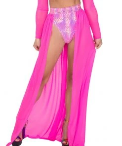 Roma Astro Candy Open Long Sheer Skirt With Waisted Band