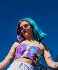 Daisy's Corsets New Wanderlust Iridescent Purple/Blue Bustier Top