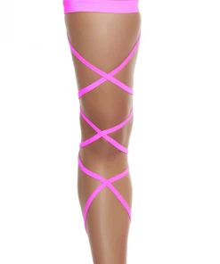 Shark Womens Neon Pink Solid Leg Wraps