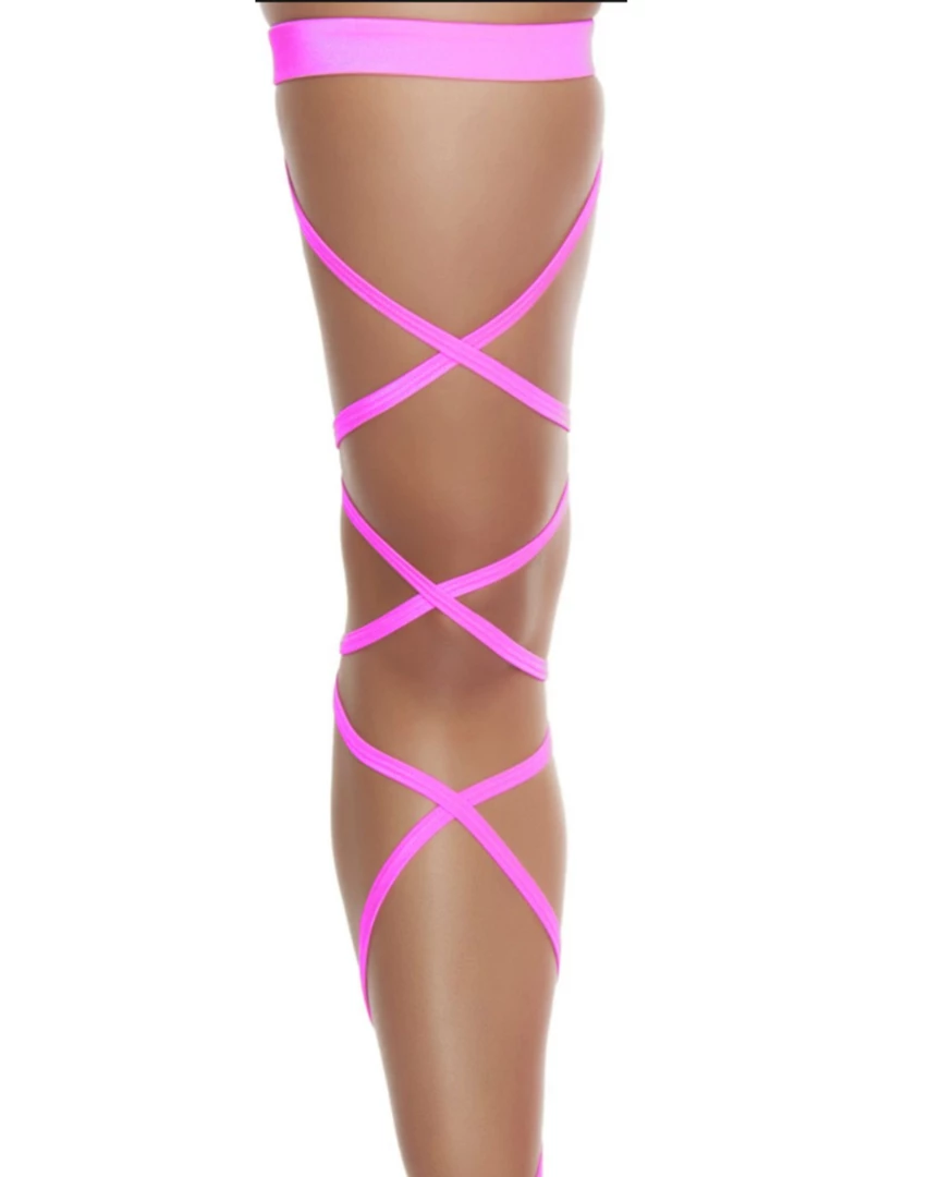 Shark Womens Neon Pink Solid Leg Wraps 2 Shark Womens Neon Pink Solid Leg Wraps