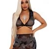 Leg Avenue All Of The Lights 2pc Rhinestone Mesh Set