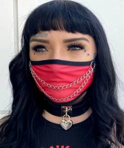 Bodyzone Red Chain Me Up Face Mask Womens