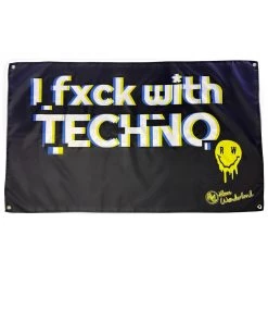 AE I Fxck With Techno 3x5 Ft Flag Accessories