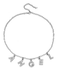 AE A-N-G-E-L Rhinestone Necklace Accessories