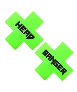 Neva Nude Head Banger Green/Black X Pasties New