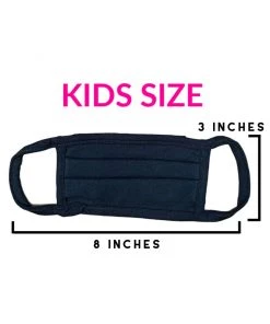 AE Accessories Black Cotton Face Mask W/ Nose Bracket (Adult And Kids Sizes)