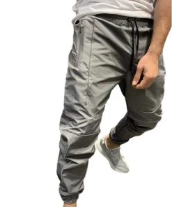 AE Womens Gray Reflective Joggers