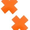 Neva Nude Orange Vinyl X Factor Blacklight Reactive Pasties Womens