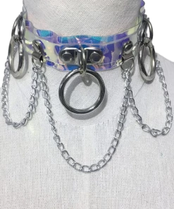 AE Interstellar Holographic PVC Choker With Chains