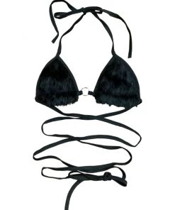 AE Rave Tops Plush Babe Furry Wrap Around Bikini Top