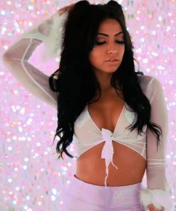 AE Bubble-icious Sheer Front-Tie Top New