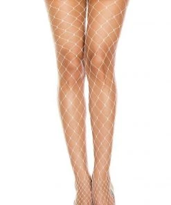 Music Legs Thick Diamond Fishnet Pantyhose Leg Wear