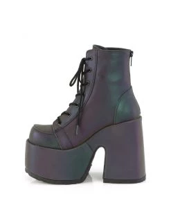 Pleasers Shoes Demonia Rainbow Reflective Platform Bootie