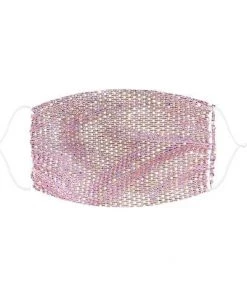 Womens Neva Nude Blush Mesh Jewel Face Mask
