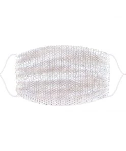 Neva Nude Diamond Heart Mesh Jewel Face Mask