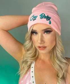 555stickers Accessories Cry Baby Pink Beanie
