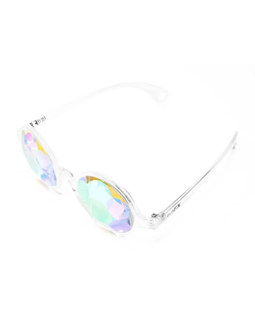 Womens GloFX Clear Kaleidoscope Glasses - Sacred Lens 8 Womens GloFX Clear Kaleidoscope Glasses - Sacred Lens